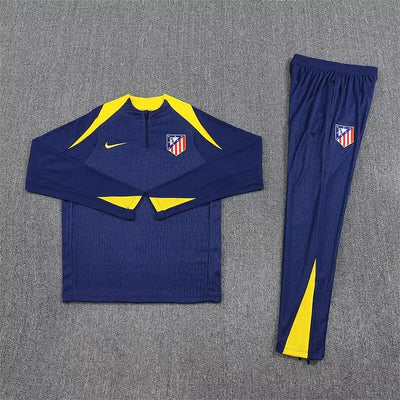 2025/2026 Atletico Madrid Blue Long-Sleeved Training Suit