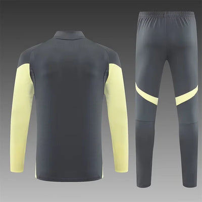 2025/2026 Real Madrid Dark Grey Long Sleeve Training Suit -