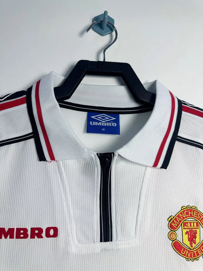 1998/99 Manchester United Classic Retro Long Sleeve Shirt - White