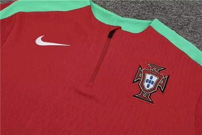 2024/25 Portuguese half-pull training suit red 1:1 Thai quality suit
