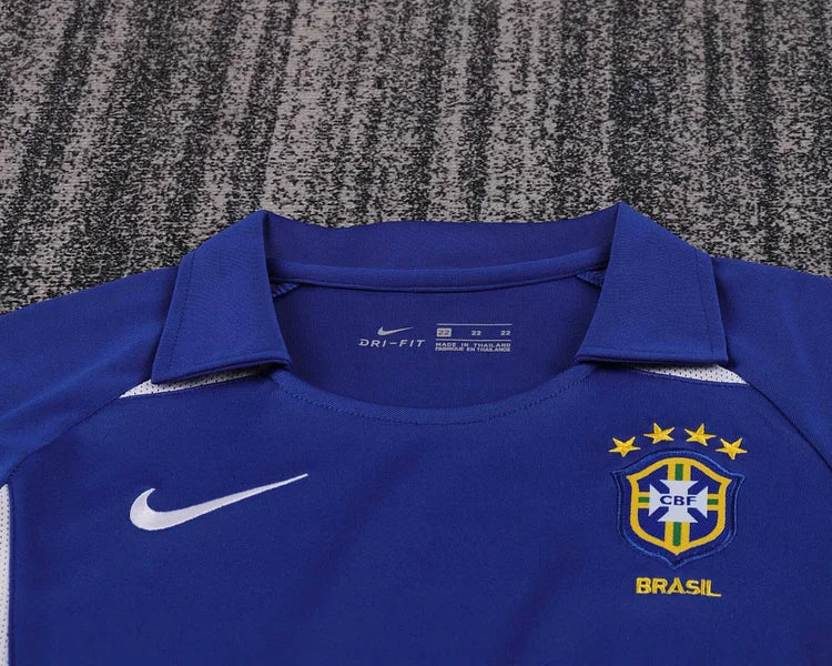2002 Brazil Away Retro - Kids Jersey