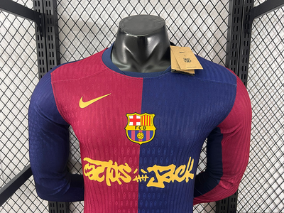 2024/2025 Barcelona Home Players Long Sleeve Joint Model