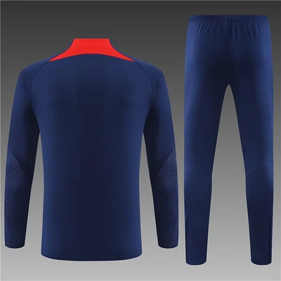 2023/24 Psg Paris Saint-Germain Half-Pull Training Suit Navy blue Set