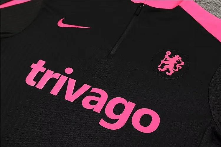 2024/25 Chelsea half-pull training suit black 1:1 Thai quality suit