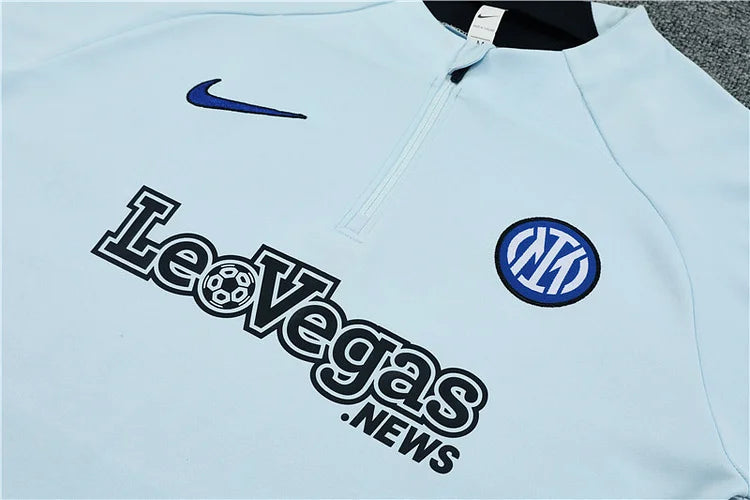 2023/24 Inter Milan half-pull training jersey light blue