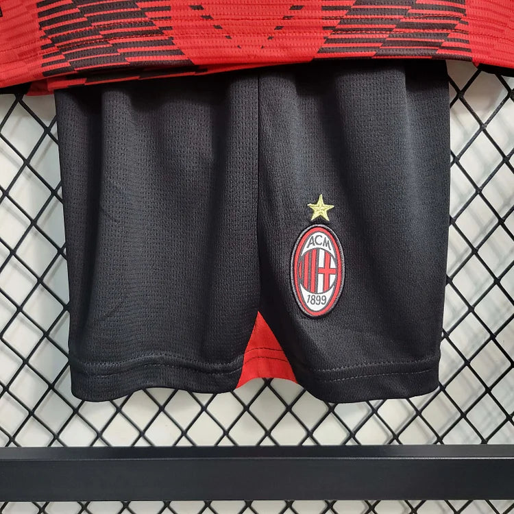 Kids Size 2023/2024 Ac Milan Soccer Jersey Home