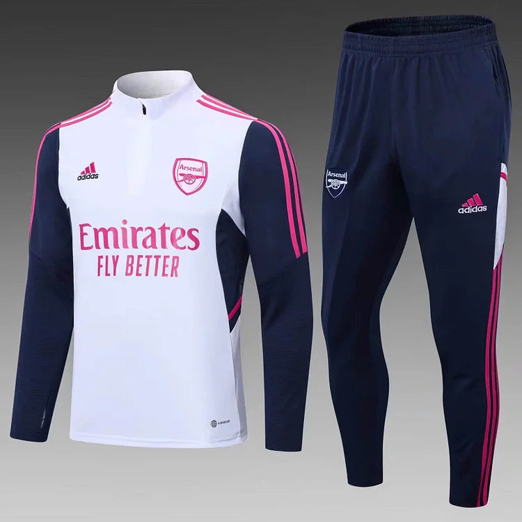 2022/23 Arsenal half-zip white training kit
