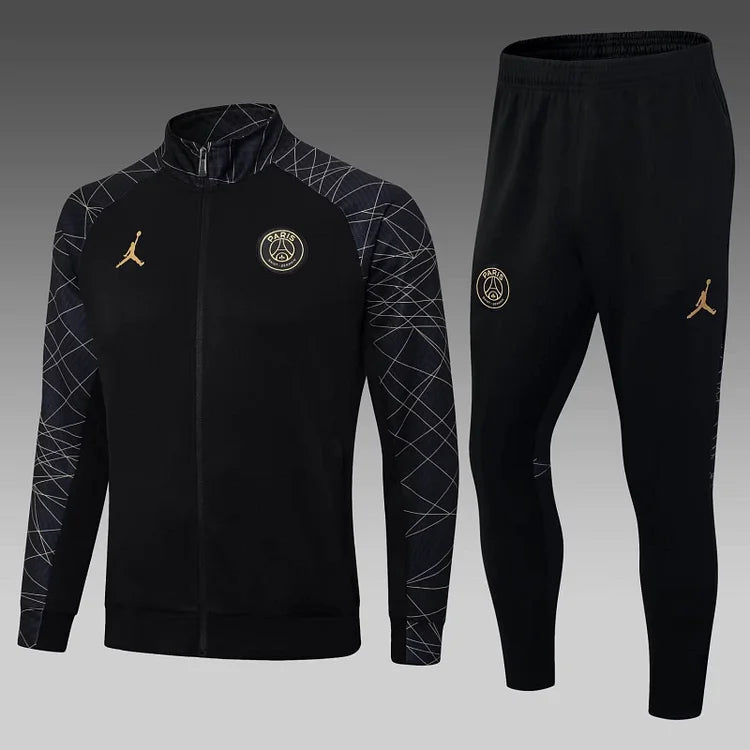 2023/24 Psg Paris Saint-Germain Long Zipped Jacket Black Set