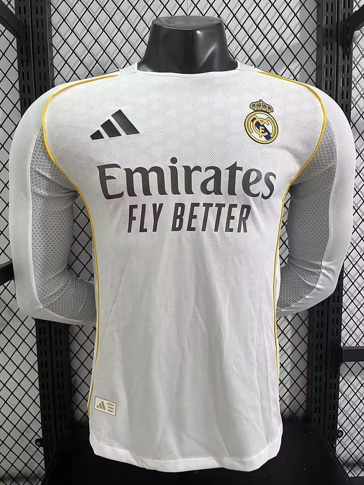 25/26 Real Madrid Home Long Sleeve Player Edition