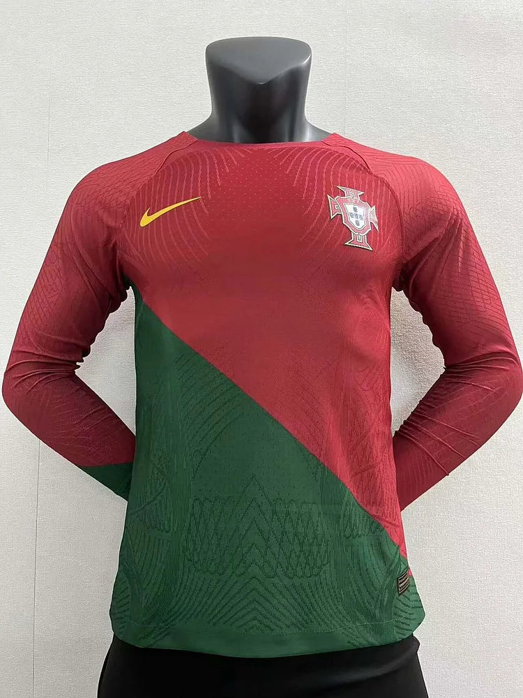2022 Portugal Home Long Sleeve Jersey - Player Version