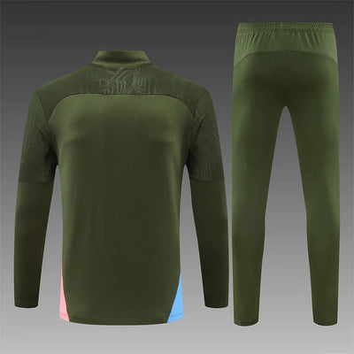 2024/25 Manchester City military green long sleeve training kit.