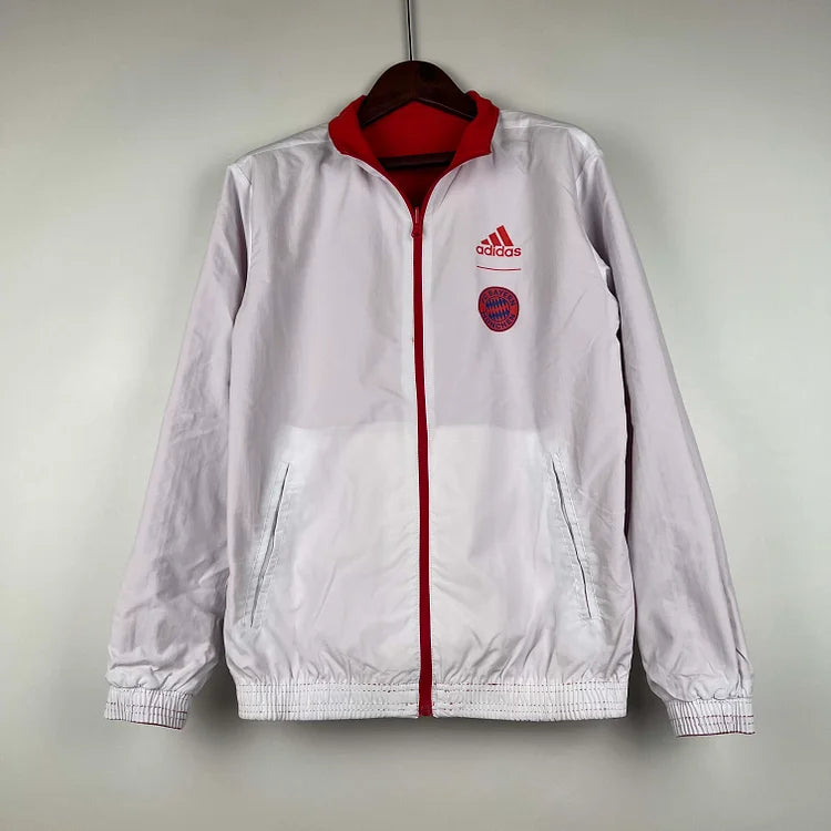 2023/24 Bayern Munich Double-sided Windbreaker (Red and White)