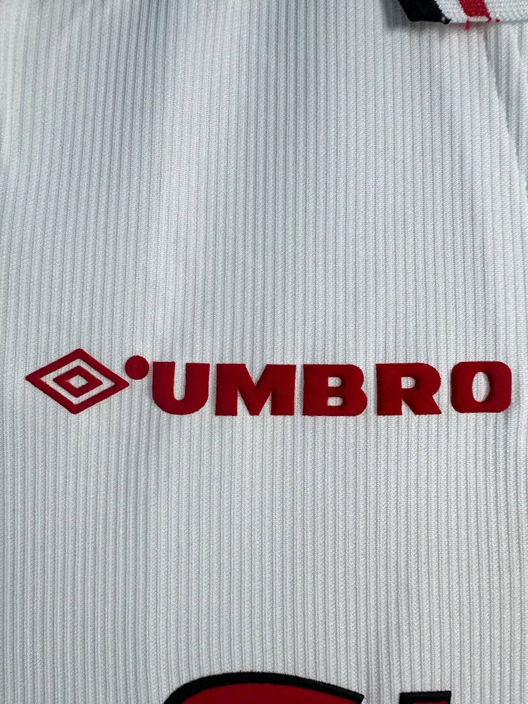 1998/99 Manchester United Classic Retro Long Sleeve Shirt - White