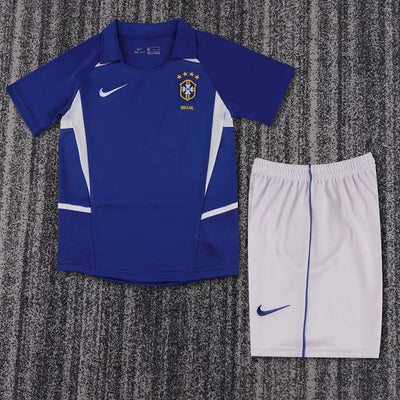 2002 Brazil Away Retro - Kids Jersey