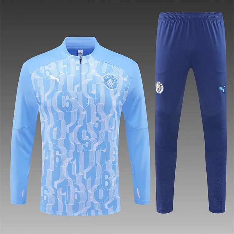 2024/25 Manchester City light blue training kit.