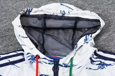 2023/24 Italian black and white hooded windbreaker 1:1 Thai quality