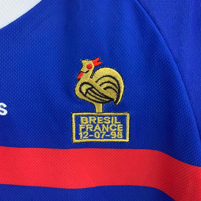 1998 France Home Retro Long Sleeve Jersey
