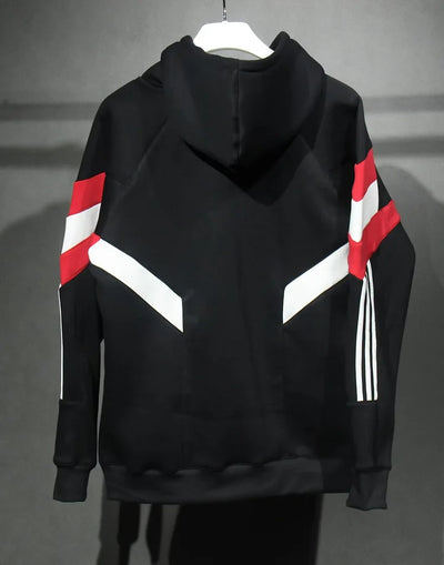 Retro Manchester United black sweatshirt suit