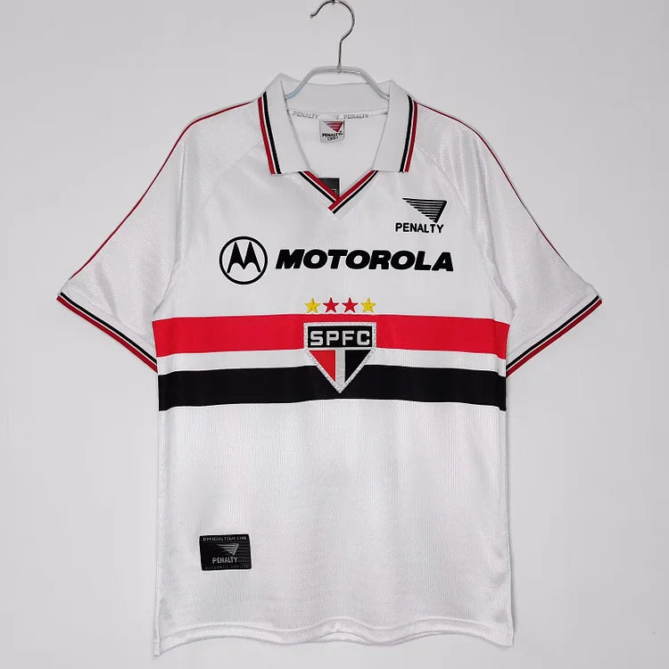 2000 season Sao Paulo home retro jersey lapel