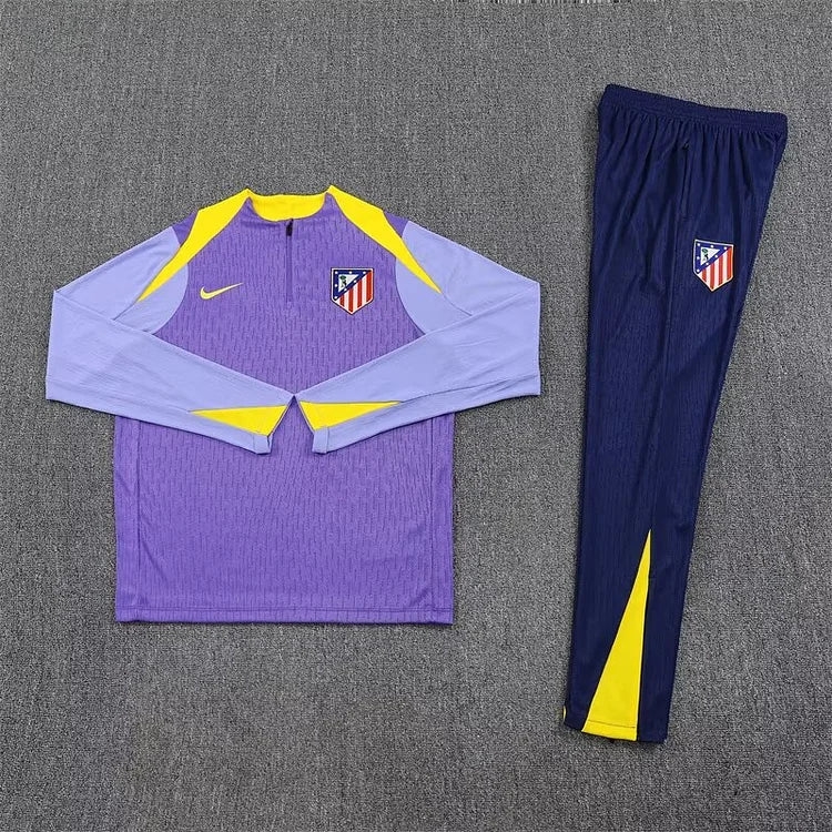 2025/2026 Atletico Madrid Purple Long-Sleeved Training Suit