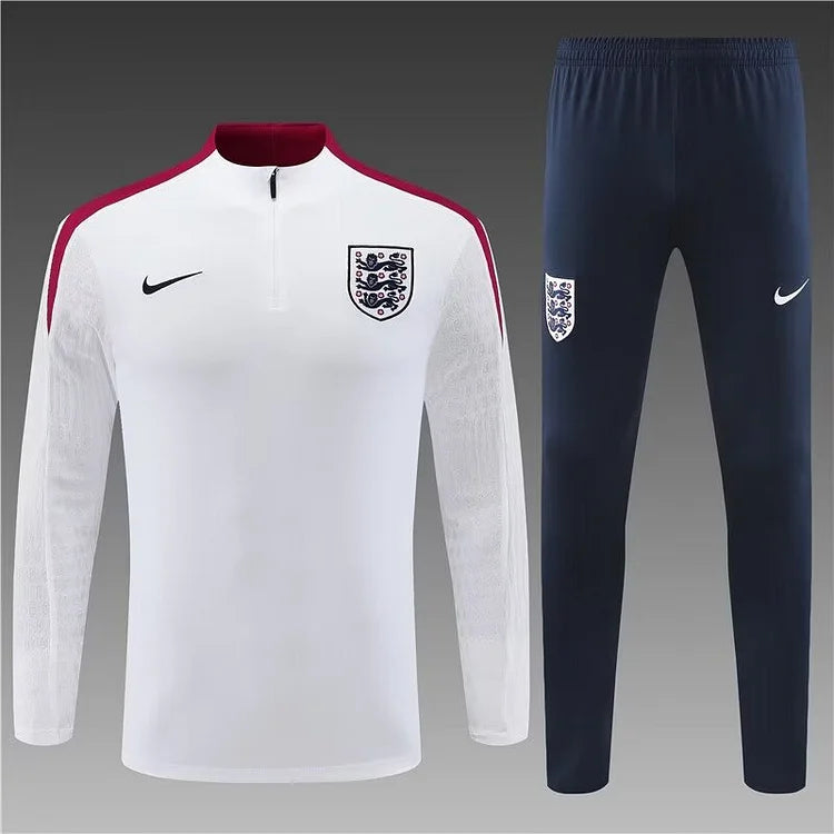 2024/25 England white half-pull training uniform 1:1 Thai quality