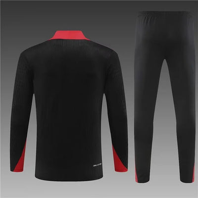 2024/25 Portuguese half-pull training uniform black 1:1 Thai quality suit