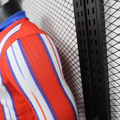 2024/25 Atletico Madrid Home Player Version Long Sleeve Jersey