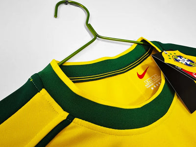 1998 Brazil Home Retro Long Sleeve Jersey