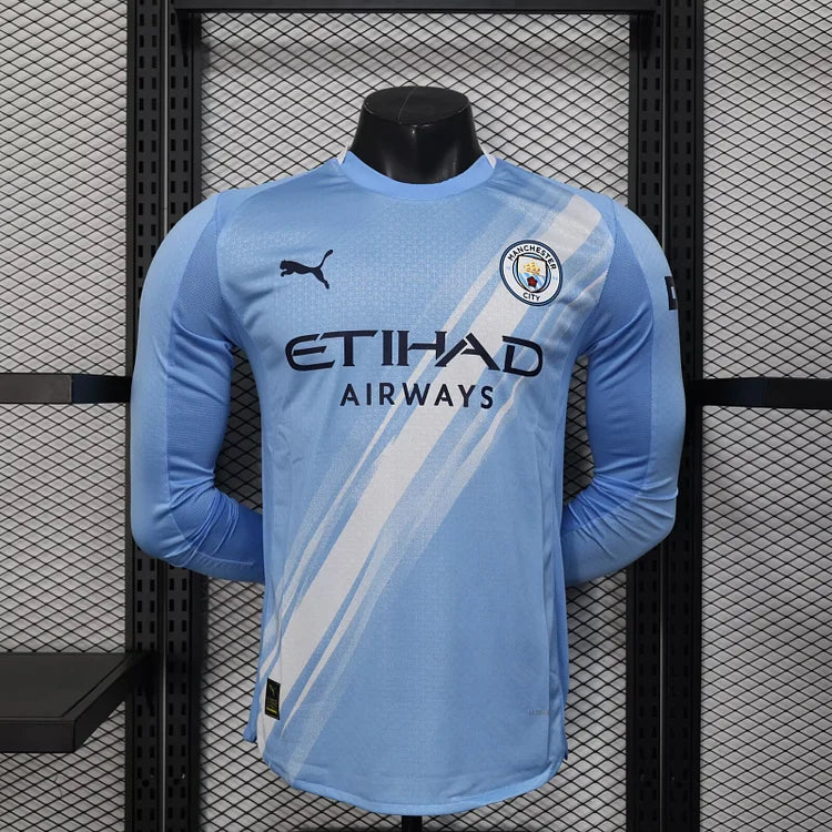 25/26 Manchester City Home Long Sleeve Player Edition