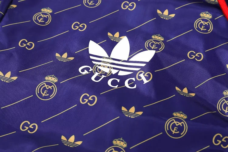 Real Madrid Blue Hooded Windbreaker