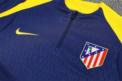 2025/2026 Atletico Madrid Blue Long-Sleeved Training Suit