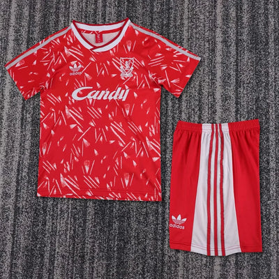1989/91 Liverpool Home Retro - Kids Kit