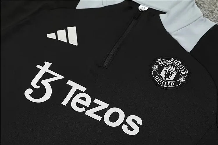 2024/25 Manchester United Black Long Sleeve Training Kit.