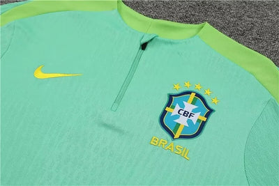 2024/25 Brazil Half Zip Training Jersey Green