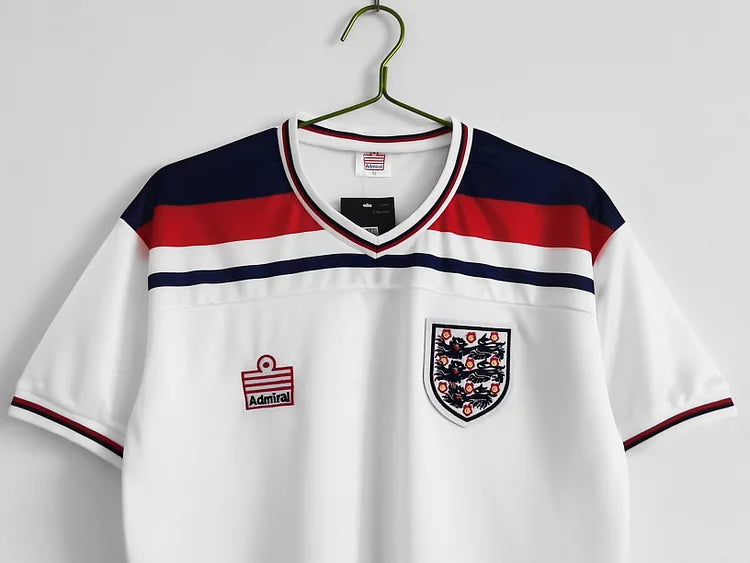 1982 England home white retro jersey