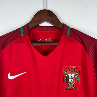 2016 Portugal Home Retro Long Sleeve Jersey