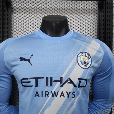25/26 Manchester City Home Long Sleeve Player Edition