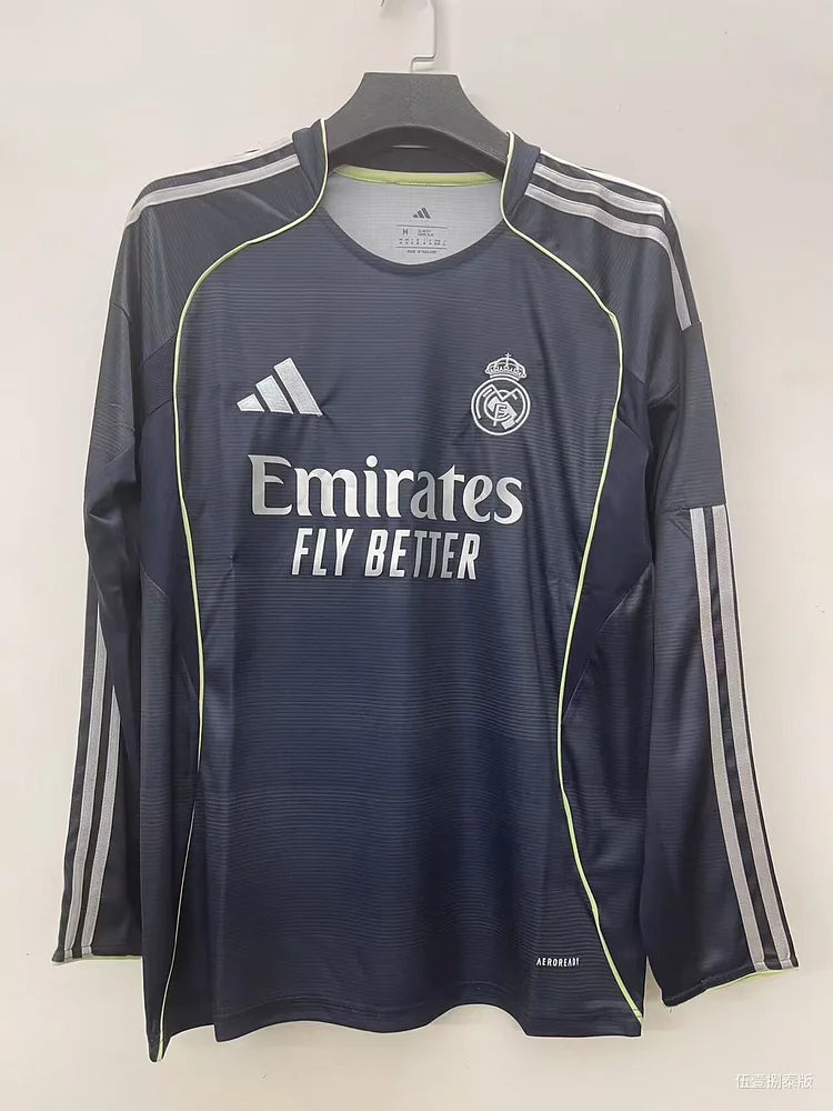 2025/2026 Real Madrid Away Long Sleeve Fan Version