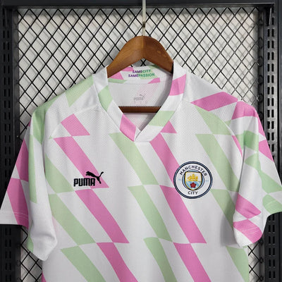 2023/24 Manchester City Training Suit White Football Shirt