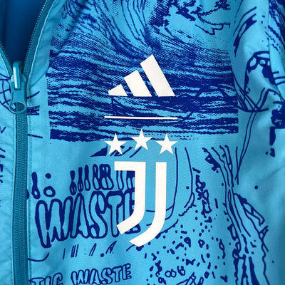 2023-2024 Juventus Reversible Windbreaker Blue Soccer Jersey