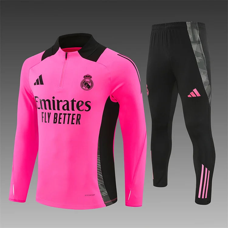 2024/25 Real Madrid Rose Red Long Sleeve Training Kit