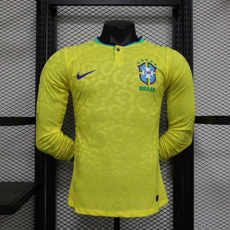 2023/24 Brazil Home Long Sleeve Players Edition