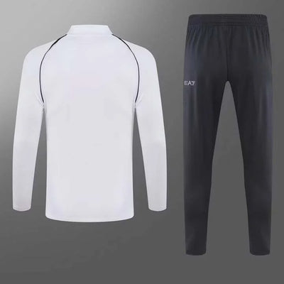 2023-2024 Napoli Half-Pull Training Suit White Football Shirt