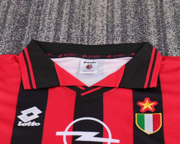 1996/97 Ac Milan Home Shirt - Kids Kit