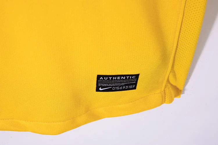 2010 Brazil Retro Yellow Jersey