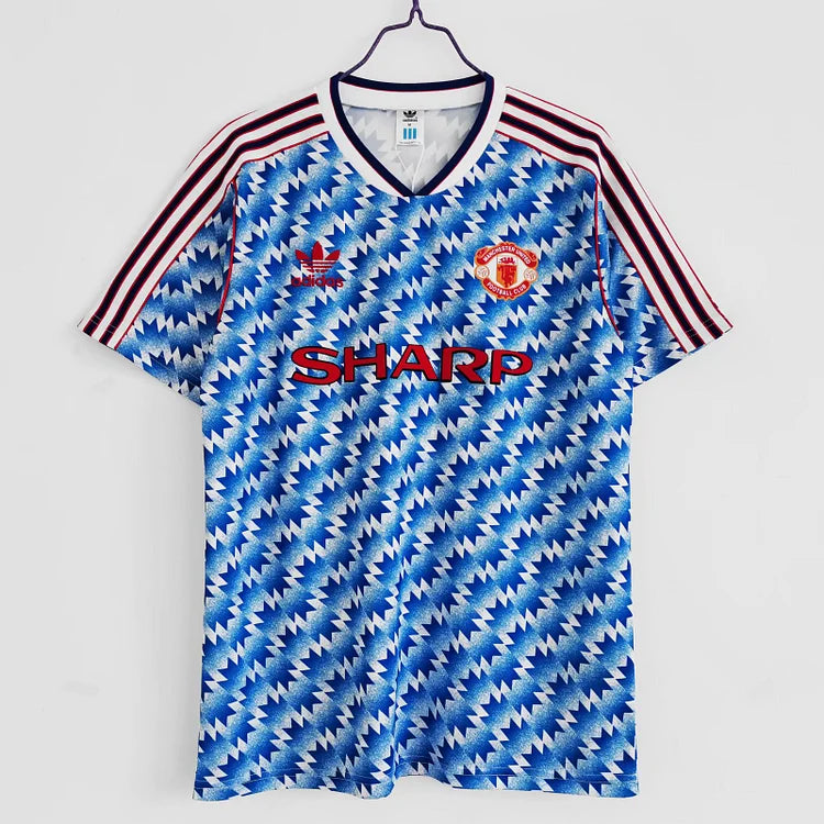 1990/92 Manchester United Blue Away Retro Shirt