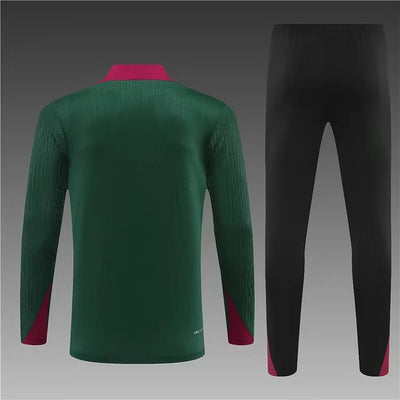 2024/25 Paris half-pull training uniform green 1:1 Thai quality suit