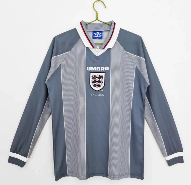 1996 England Away Retro Long Sleeve Jersey