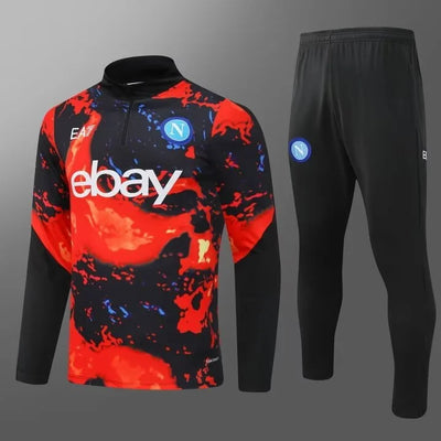 2023/24 Naples half-pull training suit red 1:1 Thai quality suit