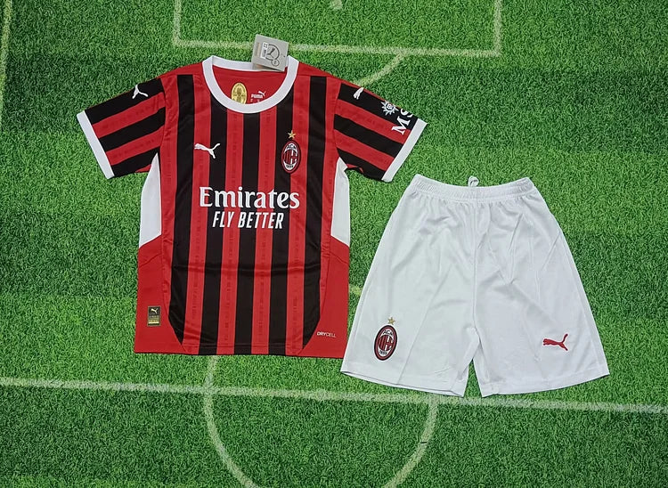 2024/25 Ac Milan Home Shirt. - Kids Kit